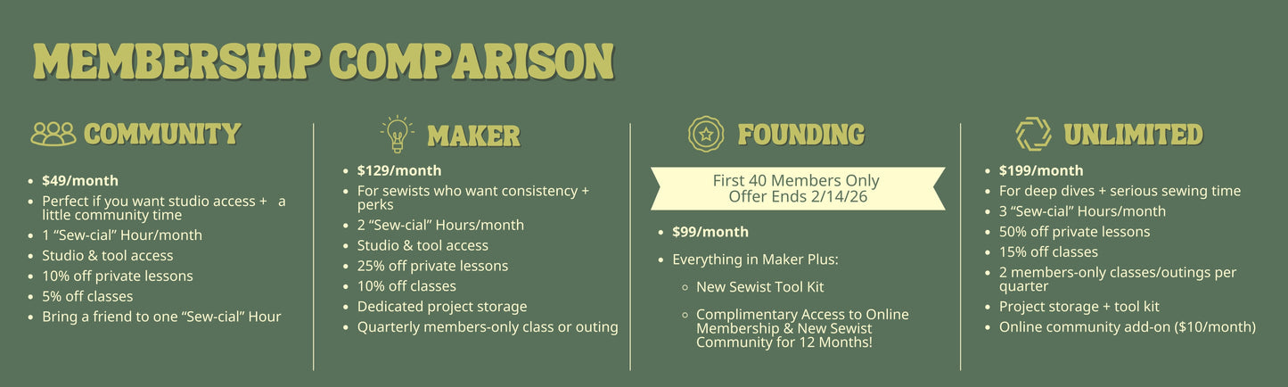 Founding Membership: In-Person at Unfold Den